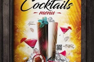 mẫu menu cocktails